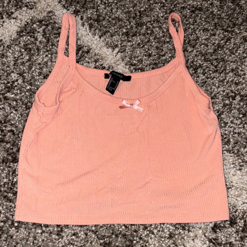 Forever 21 Peach Camisole with Bow Detail